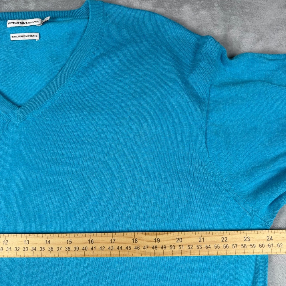 Peter Millar Men’s Sweater XL Blue Long Sleeve Cashmere Blend Pullover Golf - Picture 4 of 11